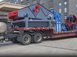 1845J一200洗砂脱水一体机、GT15*50滚筒筛发往湖北