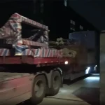 发往印度尼西亚的3.0×28米超大型烘干机配套除尘器设备第三车运往镇江口岸