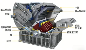 反击式破碎机在硬岩制砂中的粒型控制与转子力学优化